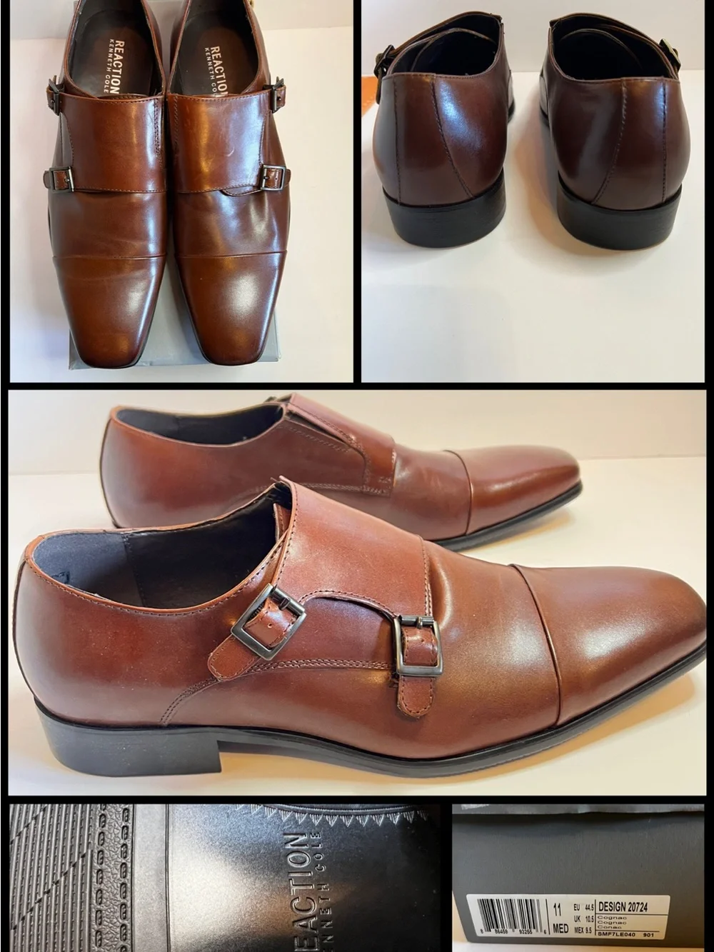 Kenneth Cole Reaction Brown Double Monk Strap Dress Shoes